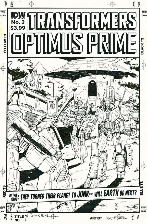 Transformers Optimus Prime 3 Artist's Edition Cover By Casey Coller Plus Spoiler Laden Solicitation  (1 of 2)